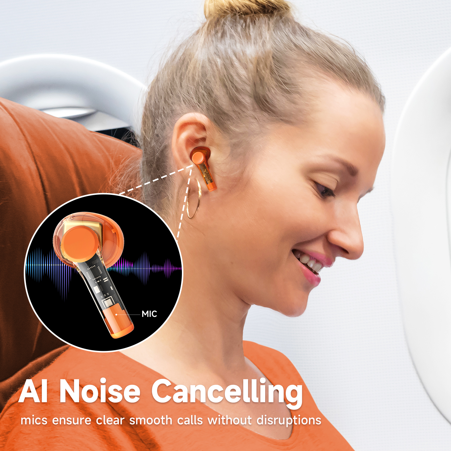 TRUEFREE T3【2023新モデル 透明感イヤホン】ワイヤレスイヤホン Bluetooth 5.3 超ミニ 透明デザイン AAC/SBC適用 最大28時間再生可能 ENC通話ノイズ低減技術 瞬間接続 快適な装着感 IPX5防水可能 タッチ操作 43ms低遅延 ゲームモード可能 ブルートゥースイヤホン おしゃれ 日本語取扱説明書 メーカー12ヶ月保証