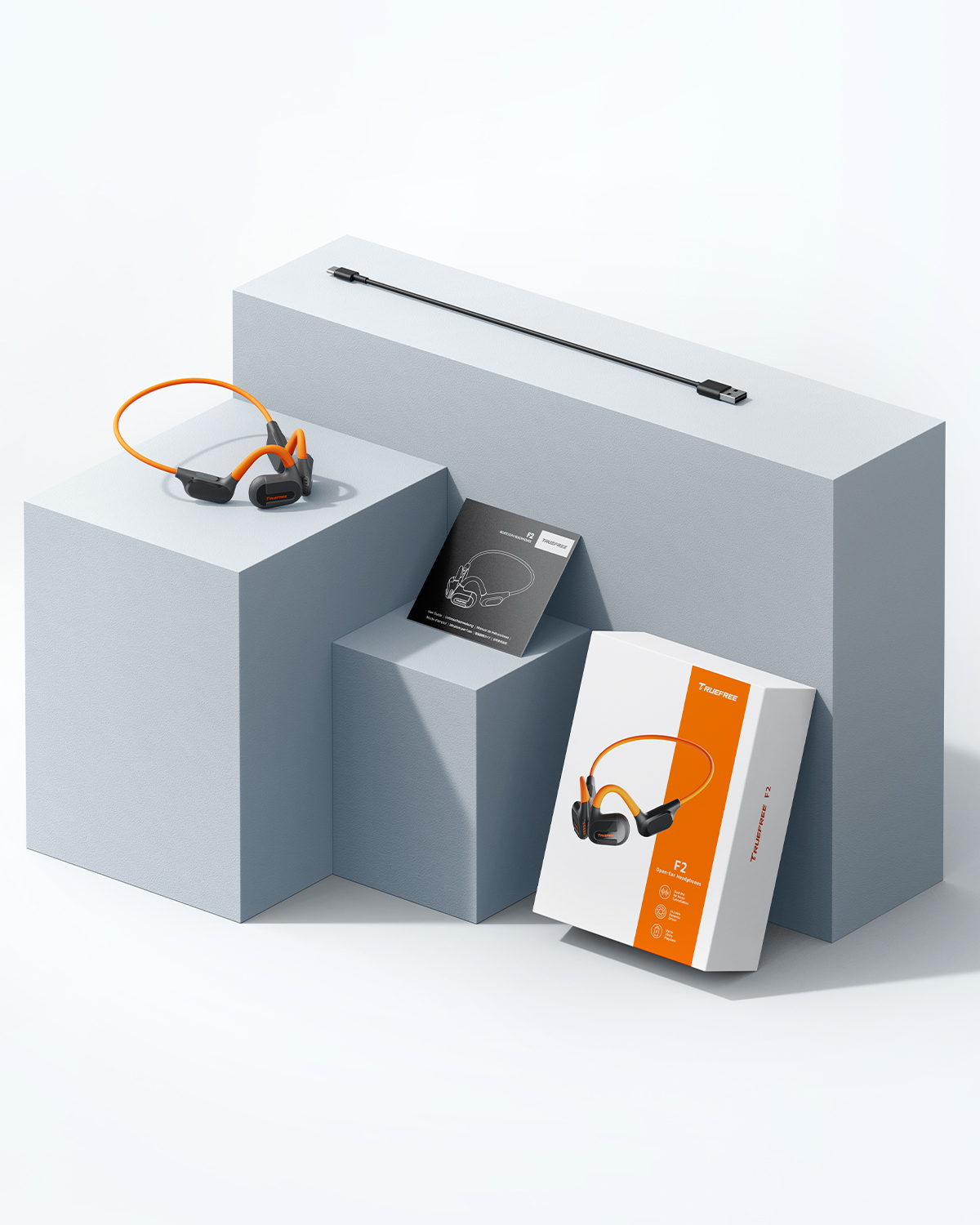 TRUEFREE F2【耳を塞がないイヤホン Bluetooth イヤホン】ワイヤレスイヤホン 首掛けイヤホン AAC/SBC対応 ランニング ネックバンド型 スポーツイヤホン 耳掛け式イヤホン マルチポイントイヤホン 26g重量 Bluetooth 5.3 IPX4防水 ゲームモード付き マイク付きイヤホン こつでんどう イヤホンではない ENCノイズキャンセリング 日本語取扱説明書
