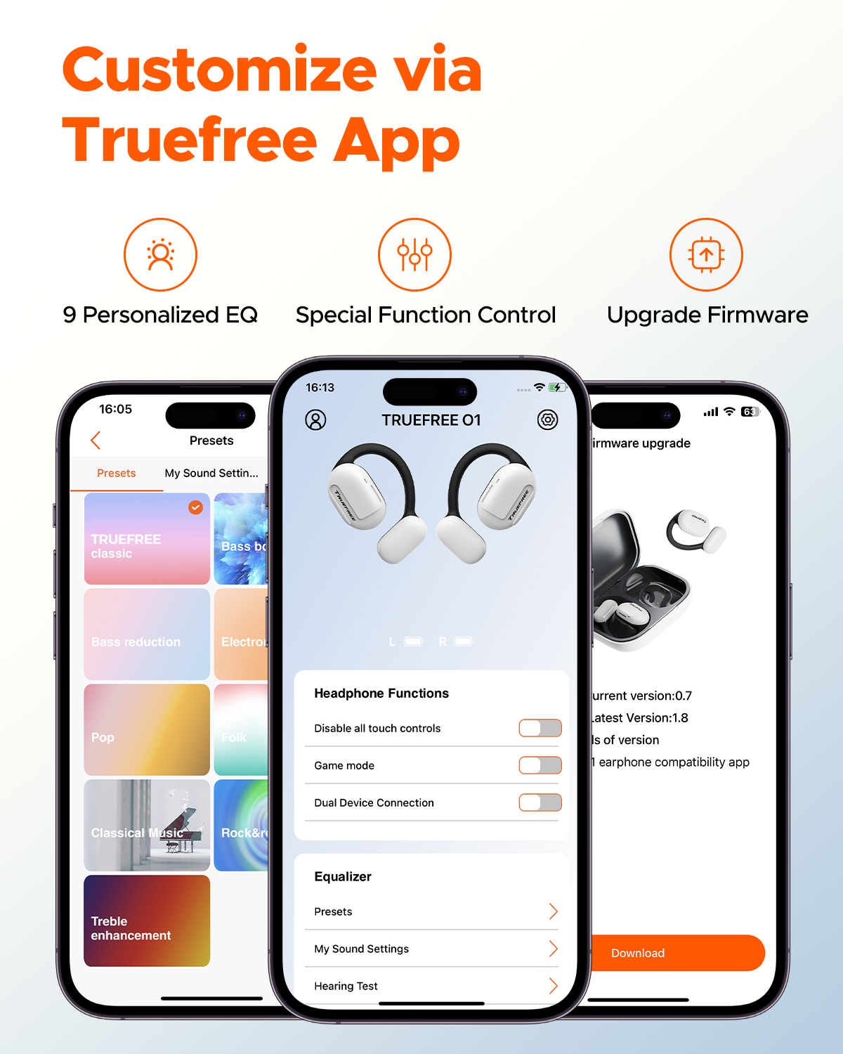 TRUEFREE O1 耳掛け式イヤホン ワイヤレスイヤホン bluetooth5.3 耳を塞がないイヤホン 耳掛け式イヤホン bluetooth オープンイヤー イヤホン オープンイヤー イヤホン bluetooth マルチポイント 10時間連続使用 ながら聴き イヤホン 開放型 ブルートゥースイヤホン AAC/SBC スポーツ イヤホン 快適な装着感