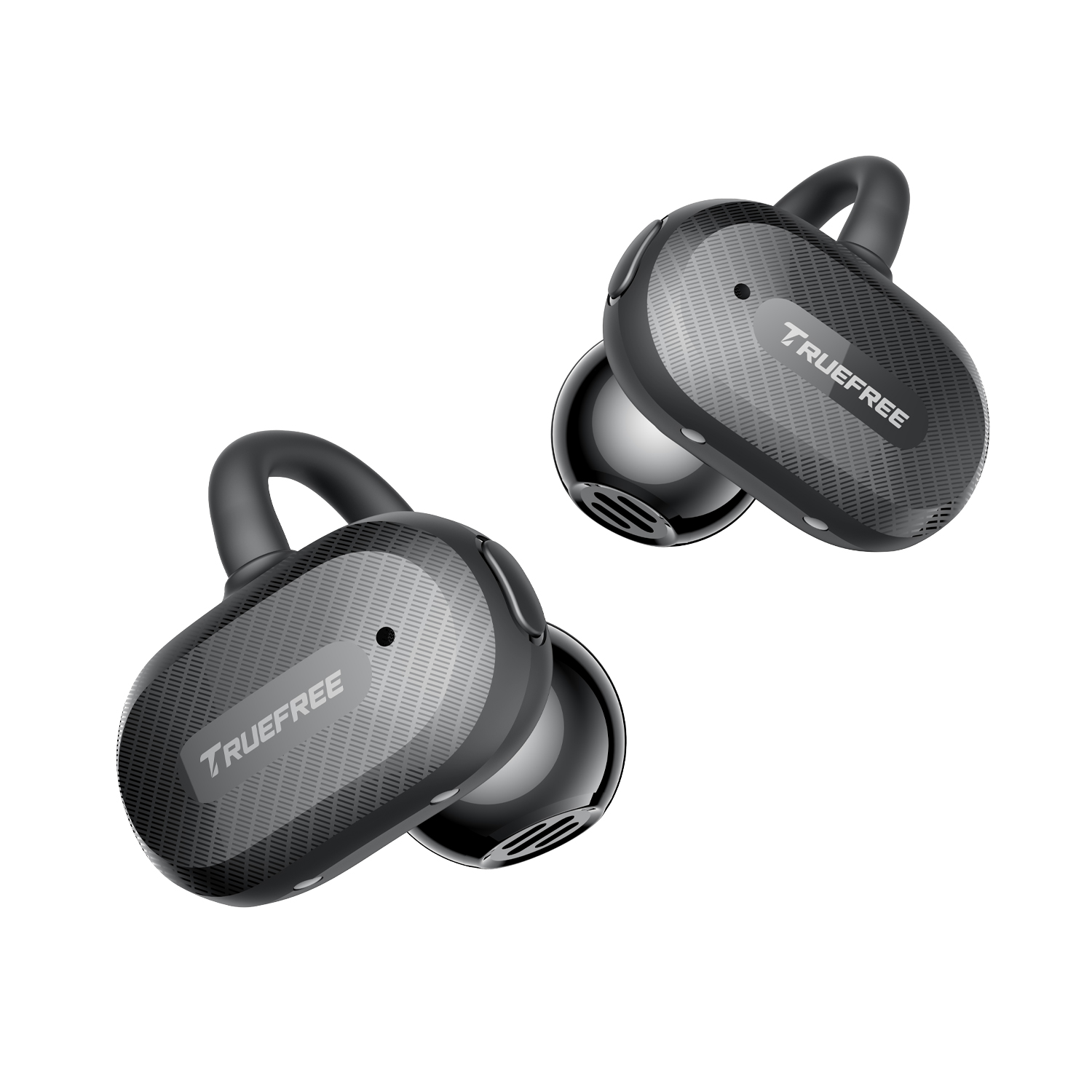 Truefree C10 Clip-On Wireless Earbuds, Open-Ear Earphones, Bluetooth 5.4, 12mm Driver with Spatial Sound, 28H Playtime, IPX5 Water-Resistant, AI-ENC Clear Calls, Dual Connection, App Customizable