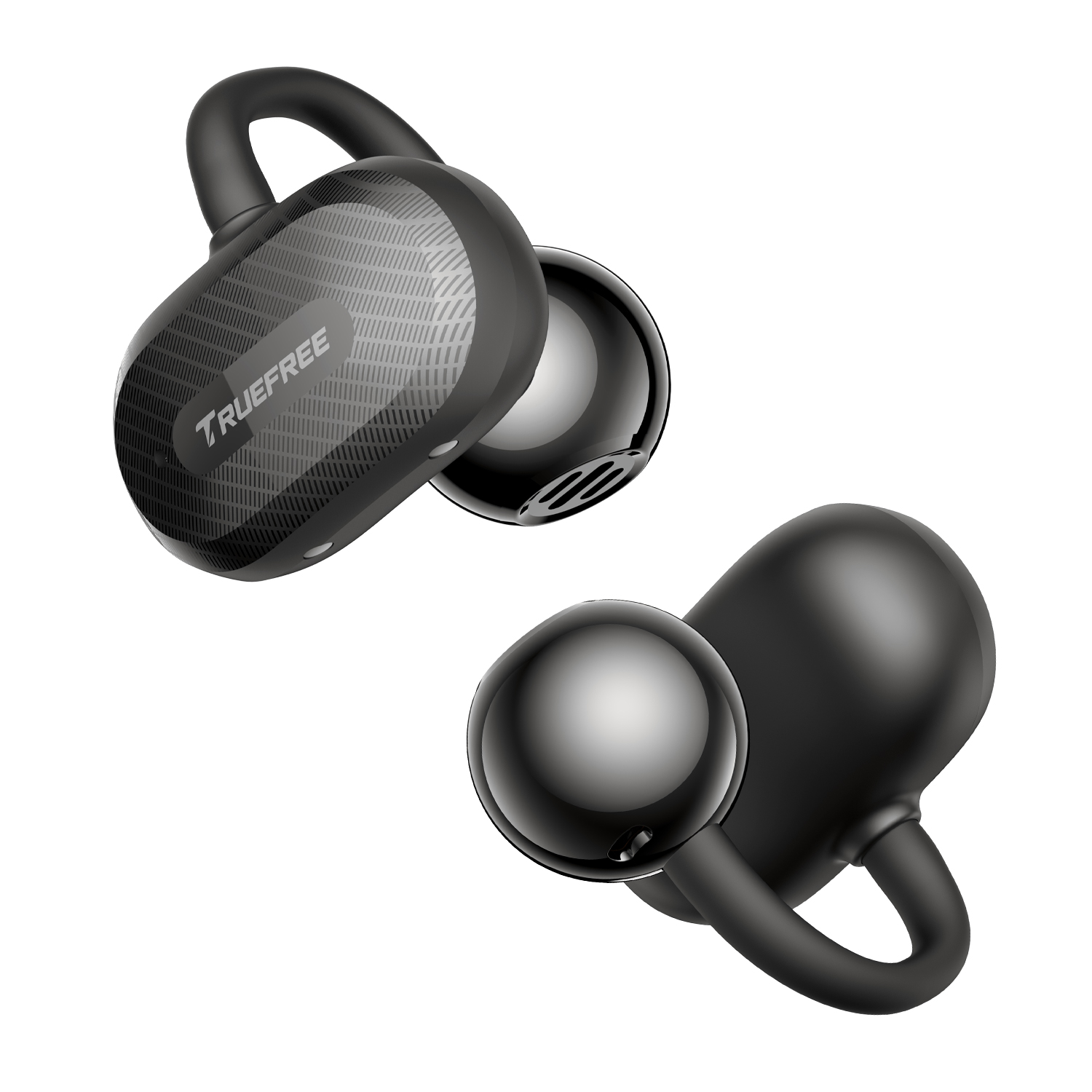 Truefree C10 Clip-On Wireless Earbuds, Open-Ear Earphones, Bluetooth 5.4, 12mm Driver with Spatial Sound, 28H Playtime, IPX5 Water-Resistant, AI-ENC Clear Calls, Dual Connection, App Customizable